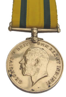 The front of the Territorial Force War Medal.